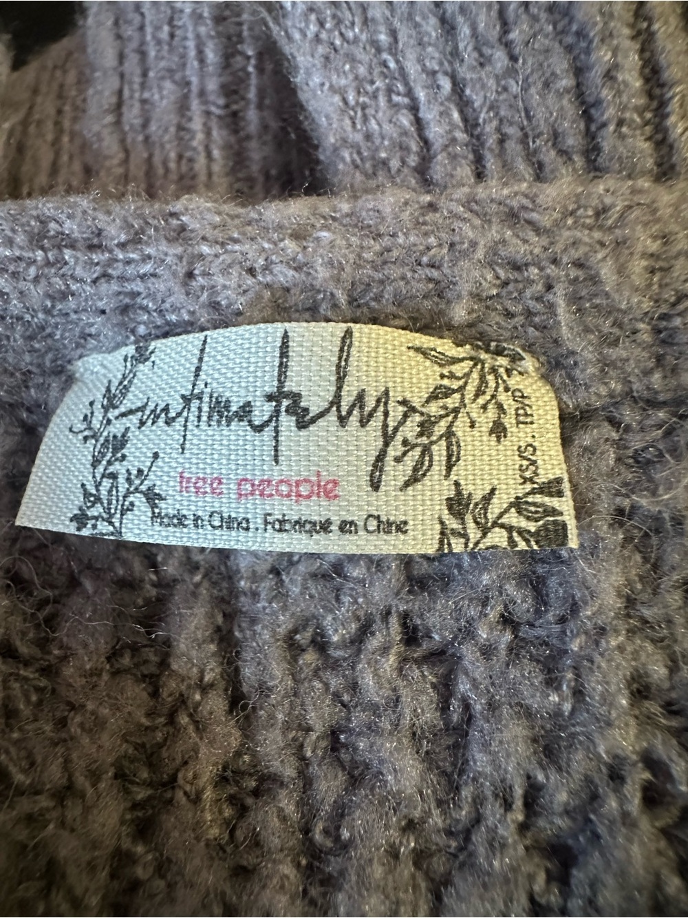 2 Piece Free People Gray Waffle Knit V-Neck Sweater & Pants Set - Picture 6 of 8